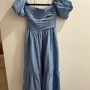 Abercrombie & Fitch Blue Long Sleeve Dress